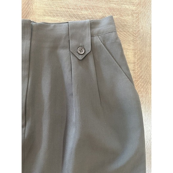 Christian Dior Separates Knee Length Skirt Olive Green Size 8 Pleated 100% Wool - Picture 4 of 12